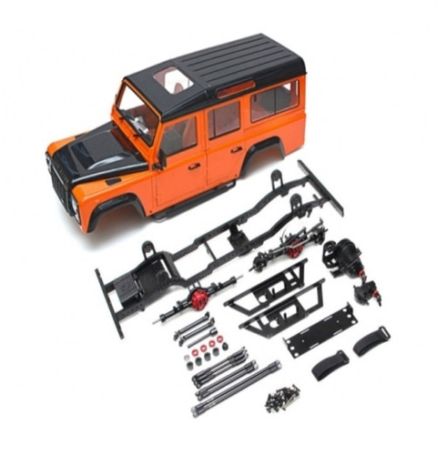 [BRQ90348D110W] 1/10 D110 Chassis Kit (Without Wheels Tires Shocks) w/ TRC Raffee Defender D110 Station Wagon Hard Body [D110 오픈 도어용바디 킷]