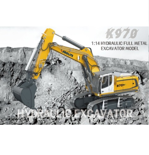[신제품-구매대행-구매대행은 송수신기 포함입니다]HUINA K970 970 KABOLITE K970 1/14 36 Channel Full metal RC hydraulic die cast excavator model total Weight 51kg