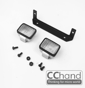 CChand RC4WD 1/10 LC70 ARB-DELUXE 프론트 메탈 범퍼용 사각 라이트 세트