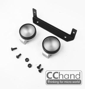 CChand RC4WD 1/10 LC70 ARB-DELUXE 프론트 메탈 범퍼용 원형 라이트 세트