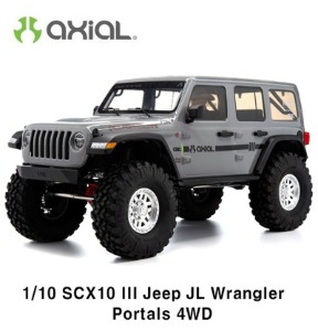 (지프 JL 랭글러-조립완료버전) SCX10III Jeep JLU Wrangler w/Portals,Gray:1/10 RTR