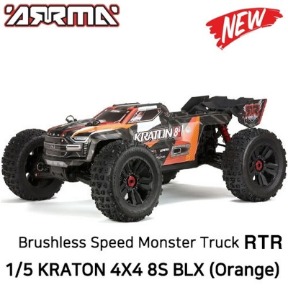[DX3 조종기포함 버전] ARRMA 1/5 KRATON 4X4 8S BLX Brushless Speed Monster Truck RTR, Orange 본제품은 크라톤 8셀 DX3 조종기포함 버전 입니다.