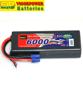 (신제품)EP Power 6000mAh 7.4V 30C 2S1P 리튬폴리머 배터리 EC3컨넥터(1/10,1/8차량,보트용)