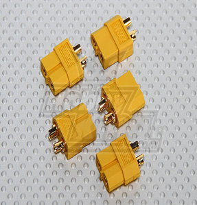 Female XT60 Connectors (5pcs/bag) GENUINE